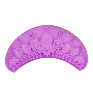 Purple silicone crown mold for DIY fondant cake decorating and chocolate crafting