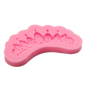Pink silicone crown mold for fondant and chocolate DIY cake decorating and baking