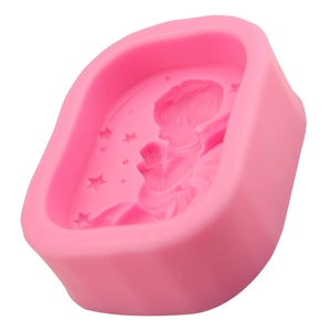 3D angel baby silicone mold with stars for DIY fondant baking and handmade soap making