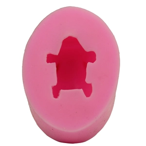 Pink silicone turtle shaped mold for DIY cake fondant and chocolate baking