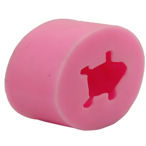 Pink cylindrical 3D turtle silicone mold for DIY cake baking and fondant crafts