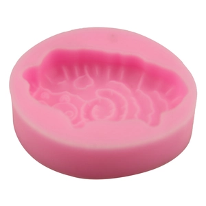 Pink silicone sheep shaped mold for cake decorating and DIY handmade soap crafts
