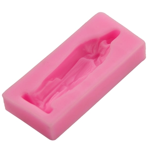 Stampo rettangolare in silicone rosa per pasticceria e rilievi di dea per fai da te