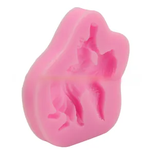 Detailed macro view of pink silicone unicorn mold for fondant and chocolate DIY baking