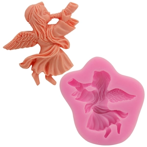 Silicone Trumpet Angel Cake Mold DIY Baking Tool For Chocolate Fondant Soap Resin Clay Handcrafted Decoration Baking Accessory