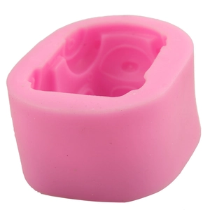 Pink car-shaped silicone mold for DIY baking, chocolate, fondant, and soap making