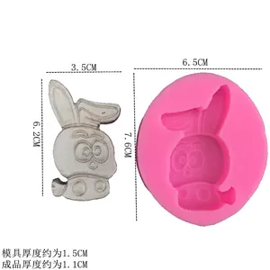 Cute bunny silicone cake mold for DIY fondant baking and chocolate craft projects