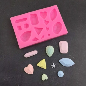 Geometrische Edelstein Silikon Kuchenform DIY Fondant Backwerkzeug Schmuckform Harzgussform Für Schokolade Gelee Eiswürfel