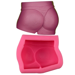 Bikini Bottom Buttocks Shape Silicone Mold DIY Fondant Cake Chocolate Soap Resin Casting Baking Tool For Creative Home Decor