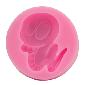 Pink silicone baby snake mold for DIY baking, handmade soap, and chocolate making