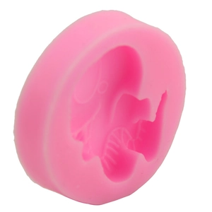 Pink round silicone mold for snake baby cake decorating and fondant baking DIY tools