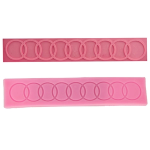 Interlocking Circles Silicone Fondant Lace Mold DIY Baking Tool For Cake Border Decoration Chocolate Gumpaste Clay Mold