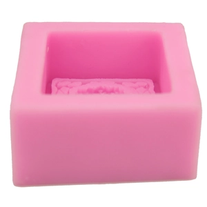 Pink sunflower silicone mold for DIY baking and handmade soap with floral relief pattern