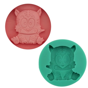 Cute Cartoon Tiger Silicone Cake Mold DIY Fondant Baking Tool For Chocolate Jelly Pudding Soap Handmade Resin Crafting Mold
