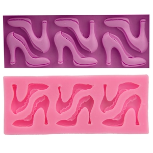 Elegante Stampo per Torte in Silicone a Forma di Scarpa con Tacco Alto Fai da Te Strumenti per Decorazione