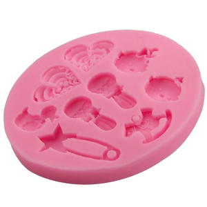 Stampo in silicone rosa a forma di cuore e stella per dolci e decorazioni DIY