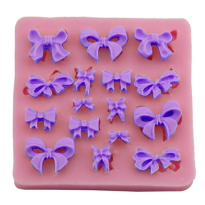 Bow Tie Silicone Fondant Mold For Cake Decoration Chocolate Candy Baking Sugarcraft Bow Shape Multi Slot Silicone Mold