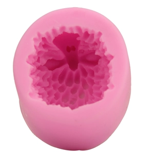 Pink silicone mold for DIY sheep cake baking and fondant crafts with bow design
