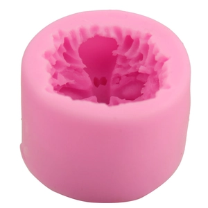 3D sheep cake silicone mold for DIY baking and fondant crafts, soft pink cylindrical design