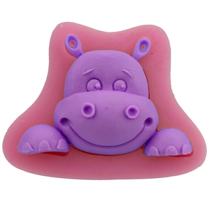 Cute Baby Hippo Silicone Fondant Cake Mold DIY Chocolate Resin Craft Baking Tool Decorative Hippo Shape Kitchen Gadget