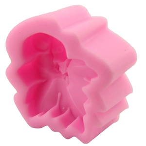 Pink silicone maple leaf and cute mouse fondant mold for DIY cake baking and soap crafts