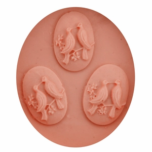 Pink 3D silicone bird mold for fondant chocolate and cake decorating craft tools