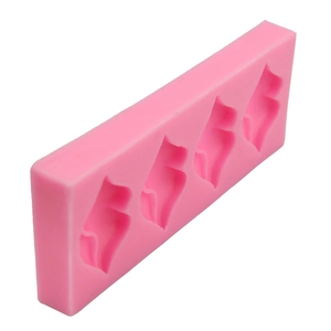Stampo in silicone rosa a 4 cavità per decorazione torte e pasticceria fai da te