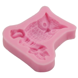 Pink owl silicone mold for DIY cake decorating and owl shaped chocolate fondant baking
