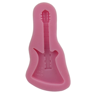 Stampo in silicone rosa a forma di chitarra per cioccolato e decorazione torte