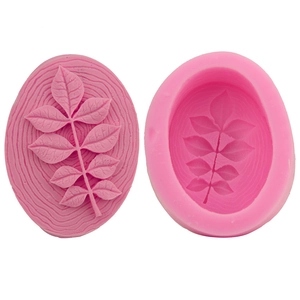 Leaf Texture Silicone Cake Mold Fondant Chocolate Pudding DIY Kitchen Baking Tool 3D Plant Branch Relief Silicone Mold