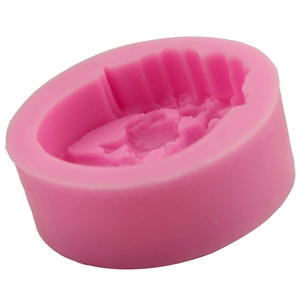 Pink silicone fondant mold with boy and girl shapes for cake decorating kitchen tools