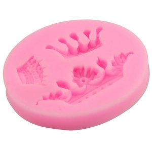 3D Crown and floral vine silicone mold for DIY fondant cake baking and chocolate making