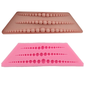Silicone Artificial Pearl Bead Chain Cake Mold DIY Fondant Chocolate Decoration Tool For Baking Sugarcraft Border Border Decor