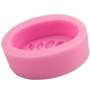 Pink silicone leaf patterned fondant cake mold for elegant DIY baking and pastry crafts