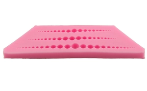 Pink silicone bead strip mold for DIY fondant cake decoration and chocolate baking tool