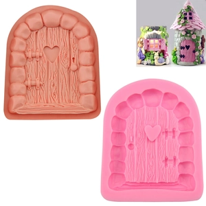 Fairy Tale Wood Door Heart Silicone Mold For Fondant Chocolate Cake Decoration DIY Baking Tools Resin Soap Clay Crafts