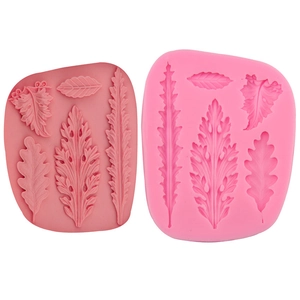 Silikon Blätter Fondant Form Für Tortendeko Schokolade Zucker Handwerk Backwerkzeug Rosa Natur Muster DIY Backform