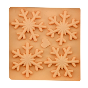 Silicone snowflake and heart baking mold for DIY fondant cake chocolate decoration