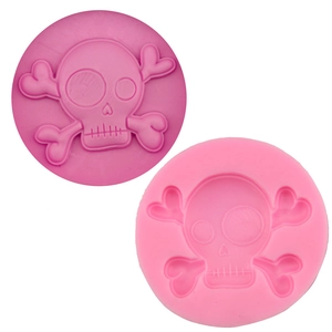 Halloween Heart Skull Silicone Cake Mold Pink Fondant Chocolate DIY Baking Decoration Tool Flexible Skull Pattern Mold