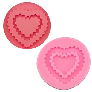Double Heart Silicone Cake Mold DIY Fondant Chocolate Decoration Tool Handmade Craft Baking Accessory For Dessert Making