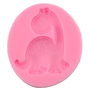 Stampo in silicone a forma di dinosauro rosa per decorazioni torte e fai da te