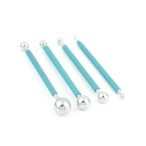 Stainless Steel Fondant Modeling Ball Tools Double Ended Cake Decorating Carving Set For Sugar Flower Clay DIY Crafts Kitchen Bakeware