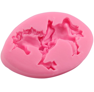 Moule licorne en silicone rose pour décoration de gâteaux et pâtisserie DIY