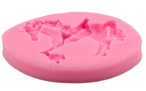 Moule en silicone rose licorne pour décoration de gâteau fondant et chocolat DIY