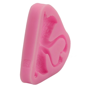 Rosa herzförmige Doppelschwan Silikonform für Fondant Schokolade und DIY Backhandwerk