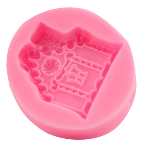 Rosa Silikonform in Schlossform für Tortendeko und Schokolade DIY Backzubehör