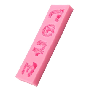 Pink silicone LOVE letter mold for fondant cake decoration and DIY baking crafts