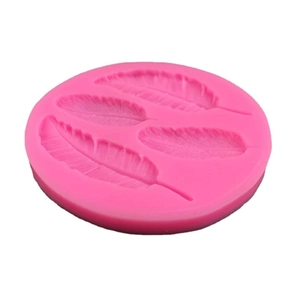 Pink feather silicone mold for fondant cake decorating and DIY aromatherapy crafts