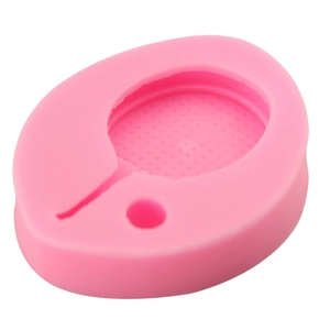 Rosa Silikonform in Tischtennisschläger-Optik für Fondant und Tortendeko