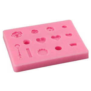 Rosa Herz- und Rosen-Silikonform für Fondant-Kuchendekoration und DIY-Backen-Zubehör